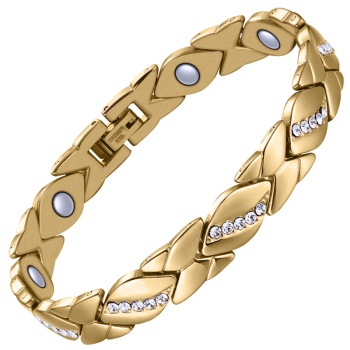 Gold Crystal Magnetic Bracelet